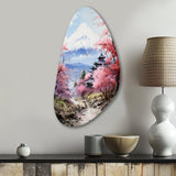 Asian Art Majestic Mont Fuji III - Asymmetric Metal Wall Art