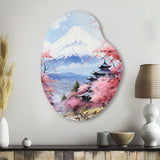 Asian Art Majestic Mont Fuji III - Asymmetric Metal Wall Art