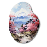 Asian Art Majestic Mont Fuji III - Asymmetric Metal Wall Art