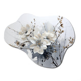 Asian Art Orchids Flowers I - Asymmetric Metal Wall Art