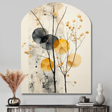 Asian Art Seashell Sumi XII - Asymmetric Metal Wall Art