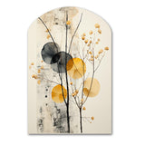 Asian Art Seashell Sumi XII - Asymmetric Metal Wall Art