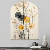 Asian Art Seashell Sumi XII - Asymmetric Metal Wall Art