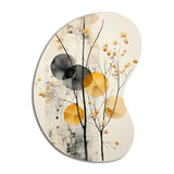 Asian Art Seashell Sumi XII - Asymmetric Metal Wall Art