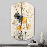 Asian Art Seashell Sumi XII - Asymmetric Metal Wall Art