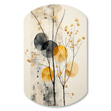 Asian Art Seashell Sumi XII - Asymmetric Metal Wall Art