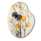 Asian Art Seashell Sumi XII - Asymmetric Metal Wall Art