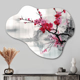 Asian Art Sumi Lake II - Asymmetric Metal Wall Art