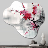 Asian Art Sumi Lake II - Asymmetric Metal Wall Art