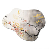 Asian Art Sumi Blossom I - Asymmetric Metal Wall Art