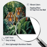 Asian Art Tigers In Jungle VI - Asymmetric Metal Wall Art