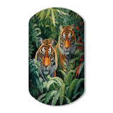 Asian Art Tigers In Jungle VI - Asymmetric Metal Wall Art