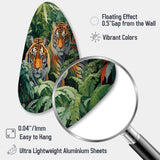 Asian Art Tigers In Jungle VI - Asymmetric Metal Wall Art