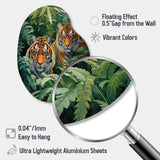 Asian Art Tigers In Jungle VI - Asymmetric Metal Wall Art