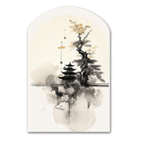 Asian Art Samurais Landscape II - Asymmetric Metal Wall Art