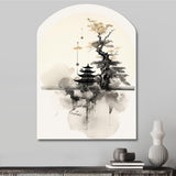 Asian Art Samurais Landscape II - Asymmetric Metal Wall Art