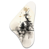 Asian Art Samurais Landscape II - Asymmetric Metal Wall Art