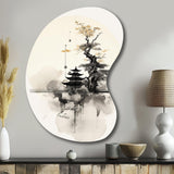 Asian Art Samurais Landscape II - Asymmetric Metal Wall Art