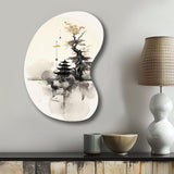 Asian Art Samurais Landscape II - Asymmetric Metal Wall Art