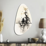 Asian Art Samurais Landscape II - Asymmetric Metal Wall Art