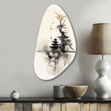 Asian Art Samurais Landscape II - Asymmetric Metal Wall Art