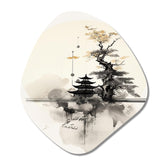 Asian Art Samurais Landscape II - Asymmetric Metal Wall Art