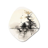 Asian Art Samurais Landscape II - Asymmetric Metal Wall Art