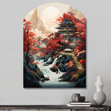 Asian Art Landscape - Asymmetric Metal Wall Art