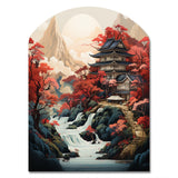 Asian Art Landscape - Asymmetric Metal Wall Art