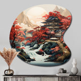 Asian Art Landscape - Asymmetric Metal Wall Art