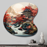 Asian Art Landscape - Asymmetric Metal Wall Art