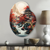 Asian Art Landscape - Asymmetric Metal Wall Art