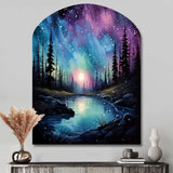 Aurora Borealis Dancing Lights VIII - Asymmetric Metal Wall Art