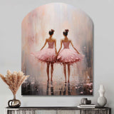 Pink Ballet Dance II - Asymmetric Metal Wall Art