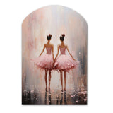 Pink Ballet Dance II - Asymmetric Metal Wall Art