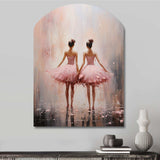 Pink Ballet Dance II - Asymmetric Metal Wall Art