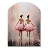 Pink Ballet Dance II - Asymmetric Metal Wall Art