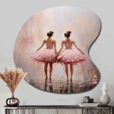 Pink Ballet Dance II - Asymmetric Metal Wall Art