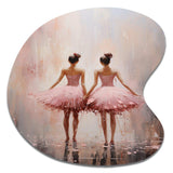 Pink Ballet Dance II - Asymmetric Metal Wall Art