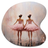 Pink Ballet Dance II - Asymmetric Metal Wall Art