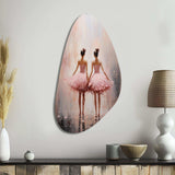 Pink Ballet Dance II - Asymmetric Metal Wall Art