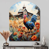 Roaster Barnyard Serenade IV - Asymmetric Metal Wall Art