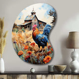 Roaster Barnyard Serenade IV - Asymmetric Metal Wall Art