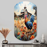 Roaster Barnyard Serenade IV - Asymmetric Metal Wall Art