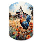 Roaster Barnyard Serenade IV - Asymmetric Metal Wall Art