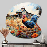 Roaster Barnyard Serenade IV - Asymmetric Metal Wall Art