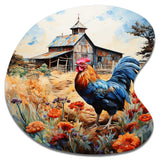 Roaster Barnyard Serenade IV - Asymmetric Metal Wall Art