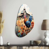 Roaster Barnyard Serenade IV - Asymmetric Metal Wall Art