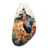 Roaster Barnyard Serenade IV - Asymmetric Metal Wall Art