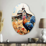 Roaster Barnyard Serenade IV - Asymmetric Metal Wall Art